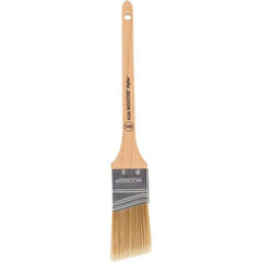 Wooster Brush - 1-1/2" Angled Synthetic Sash Brush - 2-3/16" Bristle Length, 8" Maple Rattail Handle - Makers Industrial Supply