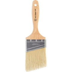 Wooster Brush - 3" Angled Synthetic Varnish Brush - 3-3/16" Bristle Length, 5-7/8" Maple Beavertail Handle - Makers Industrial Supply