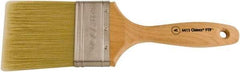 Wooster Brush - 3" Flat Synthetic Varnish Brush - 3-3/16" Bristle Length, 6-1/2" Maple Beavertail Handle - Makers Industrial Supply