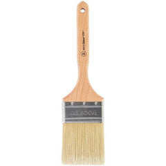 Wooster Brush - 3" Flat Synthetic Sash Brush - 3-3/16" Bristle Length, 7-7/8" Maple Fluted Handle - Makers Industrial Supply