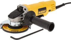 DeWALT - 4-1/2" Wheel Diam, 12,000 RPM, Corded Angle & Disc Grinder - 5/8-11 Spindle, 120 Volts, 7.5 Amps - Makers Industrial Supply