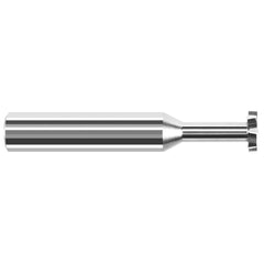 Harvey Tool - 1/8" Cut Diam, 1/16" Cut Width, 1/8" Shank, Staggered-Tooth Woodruff Keyseat Cutter - Exact Industrial Supply