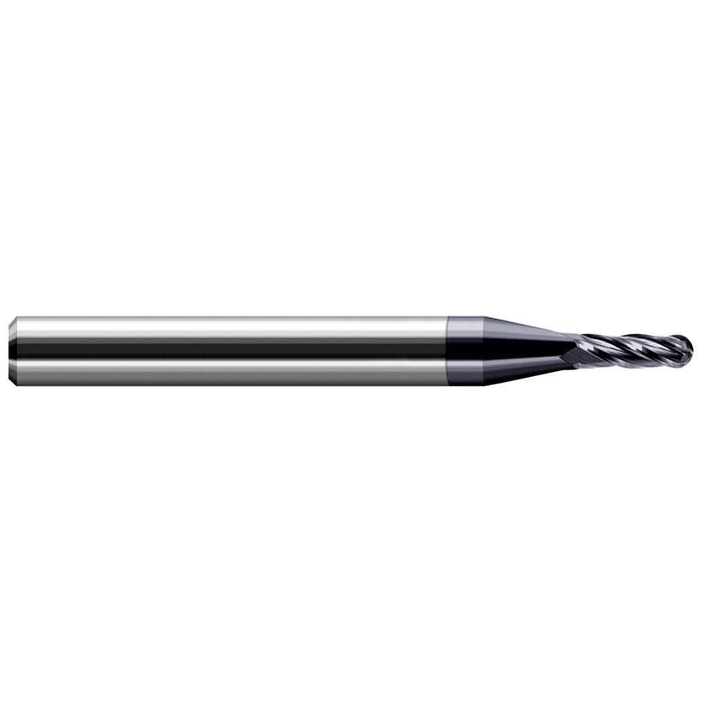 Harvey Tool - Ball End Mills; Mill Diameter (Decimal Inch): 0.0180 ; Number of Flutes: 2 ; Length of Cut (Decimal Inch): 0.0540 ; Material: Solid Carbide ; Overall Length (Inch): 1-1/2 ; Overall Length (Decimal Inch): 1.50000 - Exact Industrial Supply