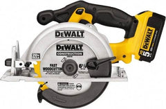 DeWALT - 20 Volt, 6-1/2" Blade, Cordless Circular Saw - 5,000 RPM, 1 Lithium-Ion Battery Included - Makers Industrial Supply