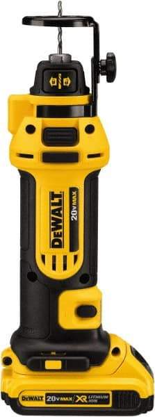 DeWALT - 1/4 and 1/8 Inch Collet, 2,600 RPM, Spiral Saw - 20 Volts, 2 Batteries, Charger Included - Makers Industrial Supply