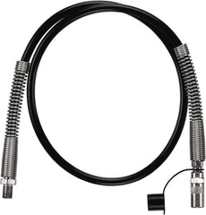 DeWALT - 2' Long, 10,000 psi Operating Pressure, Rubber Grease Gun Hose - 1/8 NPT, 689 bar Burst Pressure - Makers Industrial Supply