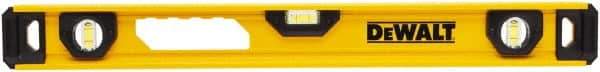 DeWALT - 48" Long 3 Vial I-Beam Level - Aluminum, Yellow - Makers Industrial Supply