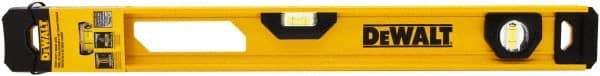 DeWALT - 24" Long 3 Vial I-Beam Level - Aluminum, Yellow - Makers Industrial Supply