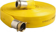 Alliance Hose & Rubber - 2" ID x 2.34 OD, 200 Working psi, Yellow Pliovic Hose, Lays Flat - 50' Long, -10 to 150°F - Makers Industrial Supply