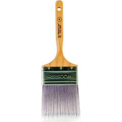 Wooster Brush - 3" Flat Synthetic Varnish Brush - 3-3/16" Bristle Length, 6-1/4" Maple Dowel Handle - Makers Industrial Supply