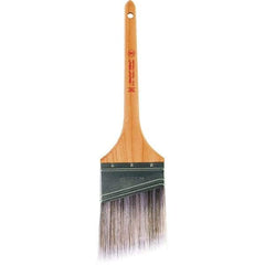 Wooster Brush - 3" Angled Nylon/Polyester Sash Brush - 2-15/16" Bristle Length, 8" Maple Rattail Handle - Makers Industrial Supply