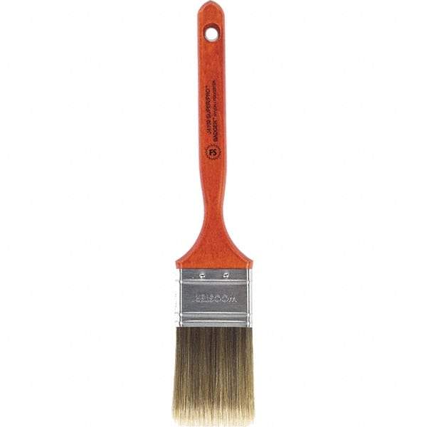 Wooster Brush - 2" Flat Nylon/Polyester Sash Brush - 2-11/16" Bristle Length, 7-3/16" Wood Fluted Handle - Makers Industrial Supply