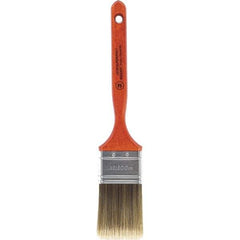 Wooster Brush - 2" Flat Nylon/Polyester Sash Brush - 2-11/16" Bristle Length, 7-3/16" Wood Fluted Handle - Makers Industrial Supply