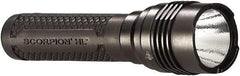 Streamlight - White LED Bulb, 725 Lumens, Industrial/Tactical Flashlight - Black Aluminum Body, 2 CR123A Lithium Batteries Included - Makers Industrial Supply