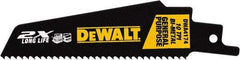 DeWALT - 4" Long x 1" Thick, High Speed Steel Reciprocating Saw Blade - Straight Profile, 10 TPI, Toothed Edge, Universal Shank - Makers Industrial Supply