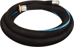 Alliance Hose & Rubber - 1-1/2" ID x 1.87 OD, 150 Working psi, Black Synthetic Rubber Water & Discharge Hose - Male x Female NPSH Ends, 20' Long, -25 to 200°F - Makers Industrial Supply