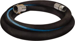 Alliance Hose & Rubber - 2" ID x 2.39 OD, 150 Working psi, Black Synthetic Rubber Water & Discharge Hose - Female Camlock x Male Nipple Ends, 20' Long, -25 to 200°F - Makers Industrial Supply