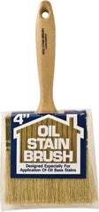 Wooster Brush - 4" Flat Hog Utility Paint Brush - 2-11/16" Bristle Length, 5-13/16" Poly Foam Beavertail Handle - Makers Industrial Supply