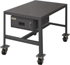 Durham - Machine Work Table with Drawer - Steel, Gray, 24" Long x 18" Deep x 36" High - Makers Industrial Supply