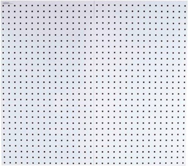 Triton - 18" Wide x 36" High Industrial Steel Tool Peg Board System - 2 Panels, Steel, White - Makers Industrial Supply