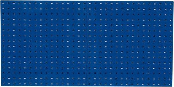 Triton - 24" Wide x 24" High Industrial Steel Tool Peg Board System - 2 Panels, Steel, Blue - Makers Industrial Supply