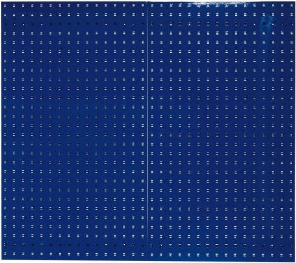 Triton - 24" Wide x 42-1/2" High Industrial Steel Tool Peg Board System - 2 Panels, Steel, Blue - Makers Industrial Supply