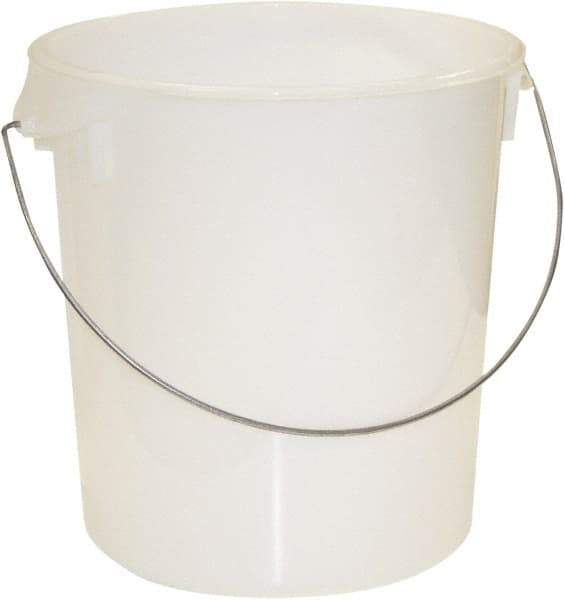 Rubbermaid - Round, White Polyethylene Food Storage Container - 14" High x 13.1" Wide - Makers Industrial Supply