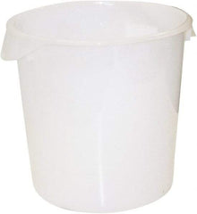 Rubbermaid - Round, White Polyethylene Food Storage Container - 14" High x 13.1" Wide - Makers Industrial Supply