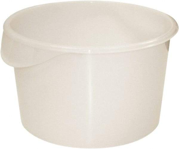 Rubbermaid - Round, White Polyethylene Food Storage Container - 8.1" High x 13.1" Wide - Makers Industrial Supply