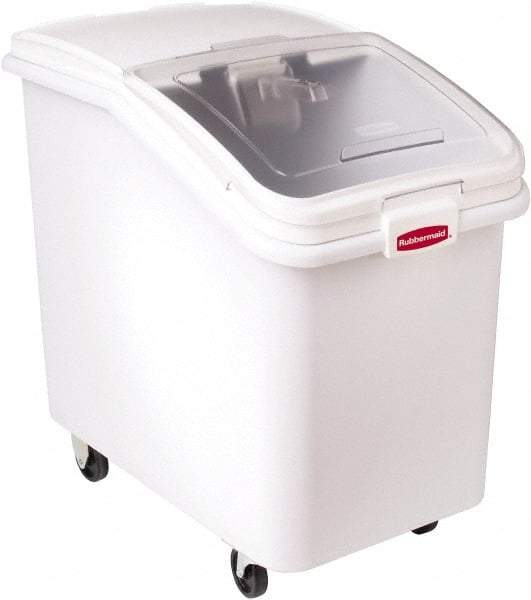 Rubbermaid - Rectangular, White Polypropylene Food Bin - 28" High x 18" Wide x 29.8" Long - Makers Industrial Supply