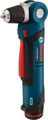 Bosch - 12 Volt 3/8" Chuck Right Angle Handle Cordless Drill - 0-1300 RPM, Reversible, 1 Lithium-Ion Battery Included - Makers Industrial Supply