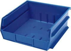 Triton - 10-7/8" Deep, Blue Polypropylene Hopper Stacking Bin - 5" High x 11" Wide x 10-7/8" Long - Makers Industrial Supply