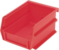 Triton - 5-3/8" Deep, Red Polypropylene Hopper Stacking Bin - 3" High x 4-1/8" Wide x 5-3/8" Long - Makers Industrial Supply