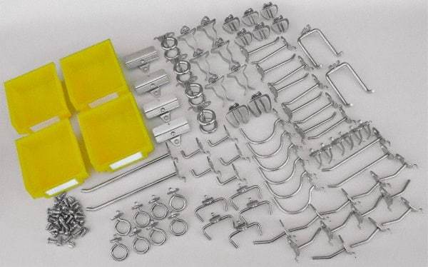 Triton - 83 Piece, Pegboard Hook Set - Zinc Alloy & Steel - Makers Industrial Supply