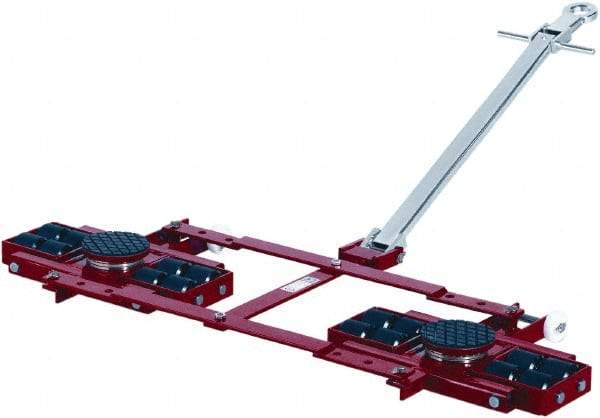 GKS - 26,400 Lb Capacity Steel Machine Dolly - 21.3" Long x 61.4" Wide x 4.3" High, 3.3" Wheels - Makers Industrial Supply