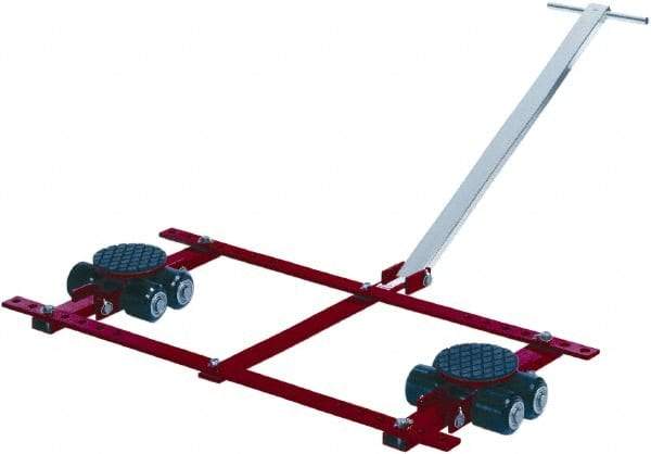 GKS - 13,200 Lb Capacity Steel Machine Dolly - 21.3" Long x 53.9" Wide x 4.3" High, 3.3" Wheels - Makers Industrial Supply