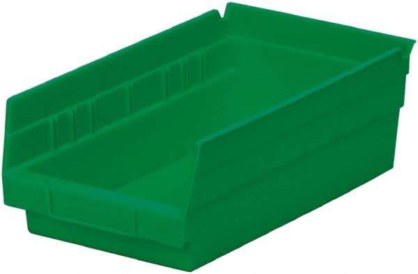 Akro-Mils - 11-5/8" Deep, Green Hopper Shelf Bin - 4" High x 6-5/8" Wide x 11-5/8" Long - Makers Industrial Supply