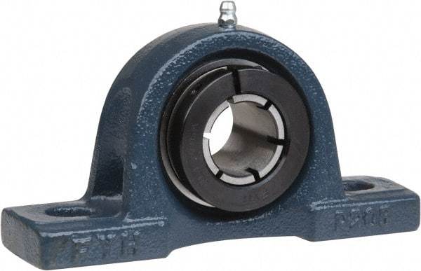 Value Collection - 1-3/16" ID, 6-1/2" OAL x 3-5/16" OAH Pillow Block - 2,540 Lb Static Cap, 4,383 Lb Dyn Cap, 4-3/4" Btw Mnt Hole Ctrs, 1-11/16" Base-to-Ctr Ht, Cast Iron - Makers Industrial Supply