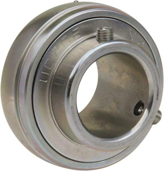 Value Collection - 1-3/16" ID x 2.441" OD, 4,383 Lb Dynamic Capacity, Ball Bearing Insert Insert Bearing - Zinc Chromate Plated Steel Insert, 3/4" Race Width, 2,540 Lb Static Capacity - Makers Industrial Supply