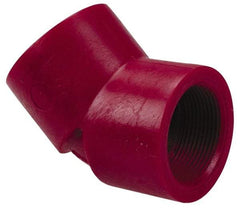 NIBCO - 1-1/2" PVDF Plastic Pipe 45° Elbow - Schedule 80, FIPT x FIPT End Connections - Makers Industrial Supply