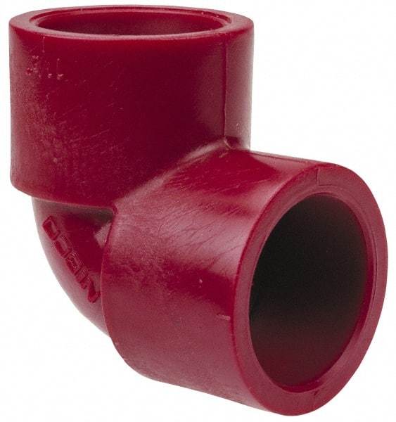 NIBCO - 1-1/2" PVDF Plastic Pipe 90° Elbow - Schedule 80, S x S End Connections - Makers Industrial Supply