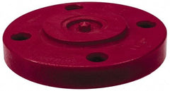 NIBCO - 2" Pipe, 6" OD, PVDF Blind Pipe Flange - Schedule 80, Red - Makers Industrial Supply