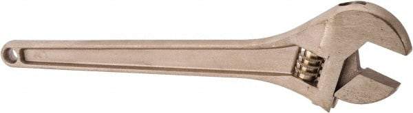 Ampco - 1-11/16" Jaw Capacity, 15" Nonsparking Adjustable Wrench - Aluminum Bronze, Plain Finish - Makers Industrial Supply