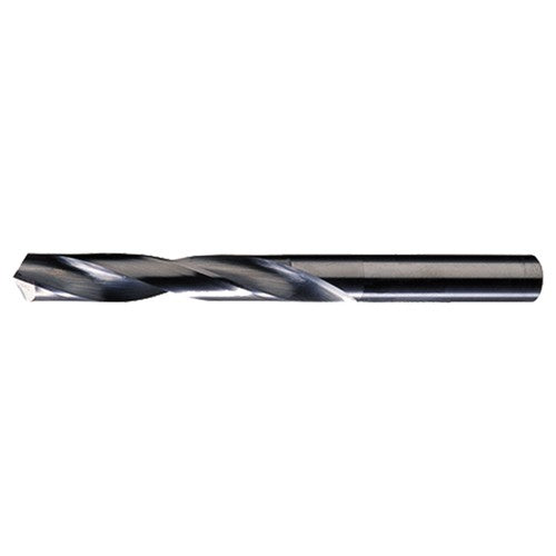 ‎#30 Dia. × 0.128″ Shank × 1-1/4″ Flute Length × 2-1/4″ OAL, 118°, Bright, 2xD Flute, Round Solid Carbide Drill - Exact Industrial Supply