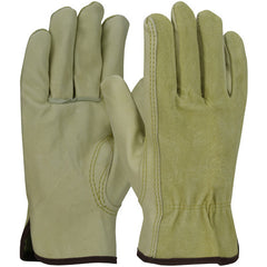 ‎70-360SB/S Leather Drivers Gloves - Top Grain Pigskin Leather Drivers - Ind Grade - Split Pig Back - Keystone - Exact Industrial Supply