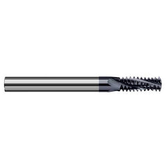 ‎0.4900″ Cutter Diameter × 1.2500″ (1-1/4″) Length of Cut Carbide Multi-Form 7/8″-14 Thread Milling Cutter, 4 Flutes, AlTiN Coated - Exact Industrial Supply