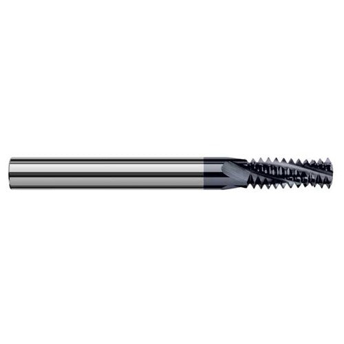 ‎0.0650″ Cutter Diameter × 0.1250″ (1/8″) Length of Cut Carbide Multi-Form #2-56 Thread Milling Cutter, 3 Flutes, AlTiN Coated - Exact Industrial Supply