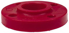 NIBCO - 2" Pipe, 6" OD, PVDF Threaded Pipe Flange - Schedule 80, Red - Makers Industrial Supply