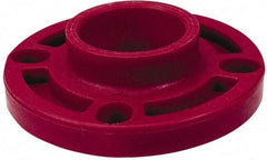 NIBCO - 4" Pipe, 9" OD, PVDF Socket Pipe Flange - Schedule 80, Red - Makers Industrial Supply