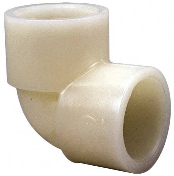 NIBCO - 1-1/2" PVDF Plastic Pipe 90° Elbow - Schedule 80, S x S End Connections - Makers Industrial Supply